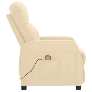 VidaXL Sessel 289835, Massagesessel, Mit Liegefunktion, Stoff, Creme 18