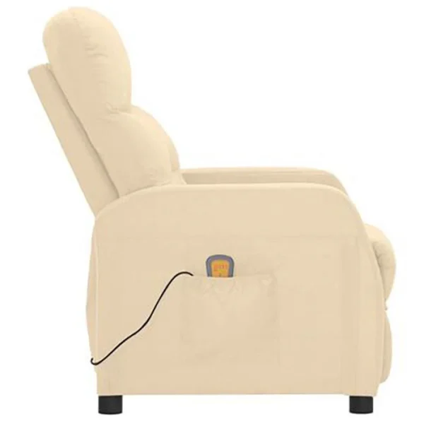 VidaXL Sessel 289835, Massagesessel, Mit Liegefunktion, Stoff, Creme 6